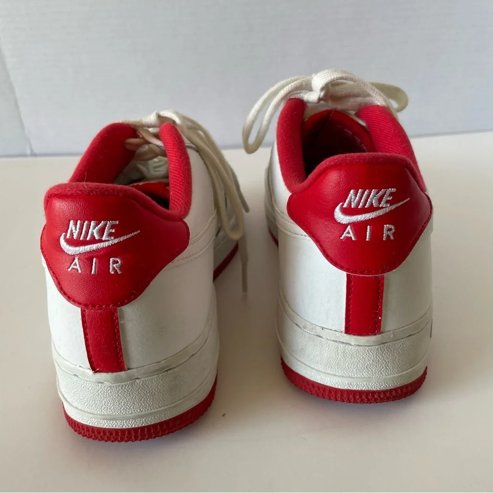 Nike F1 White University Red Low Sneakers Size 7Y